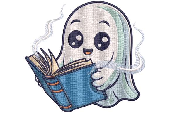 Book Lover Ghost: A Designer's Stitch Test