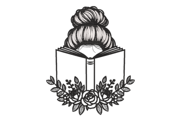 Book Lover Girl Floral Reading Embroidery Review