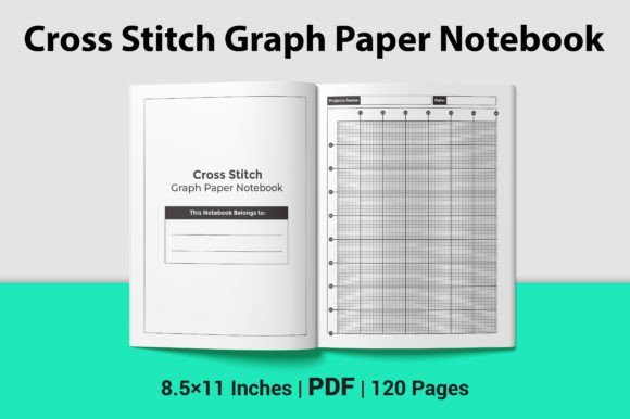 Cross Stitch Graph Paper Notebook for Personalized Gift Planning