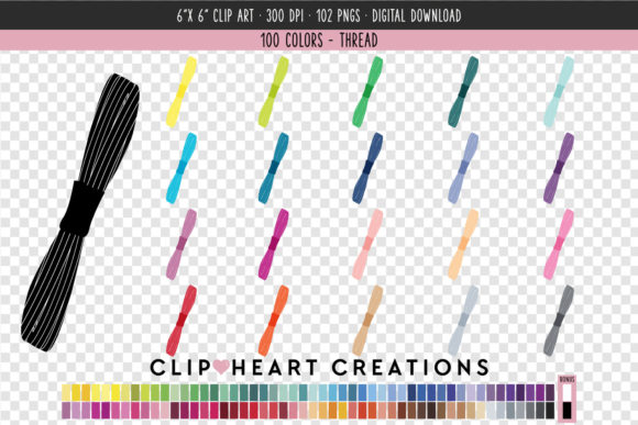 Embroidery Thread Clip Art – 100 Colors Review