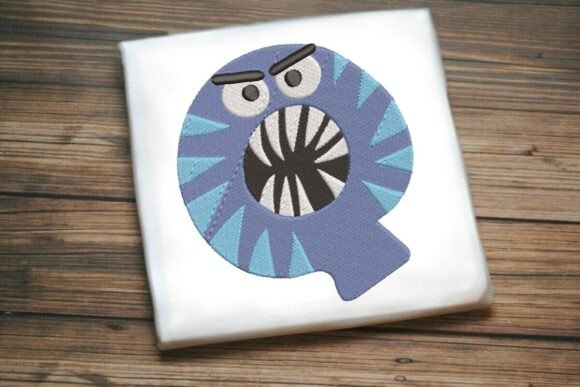 Fun Monster Alphabet Letter Q Embroidery Design Review