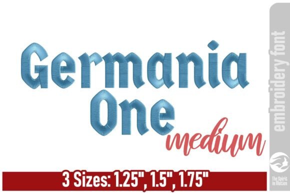 Germania One Embroidery Font – Medium Review