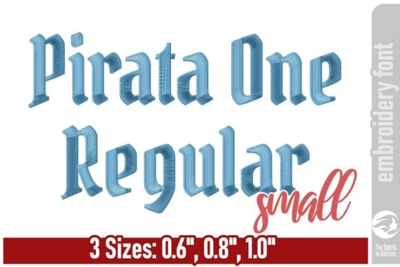 Pirata One Blackletter Font Review: Small Embroidery Gifts